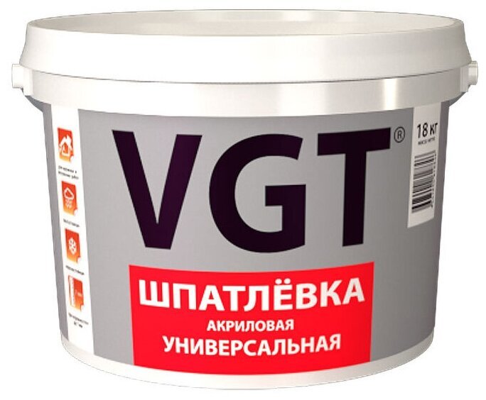 * Шпатлевка акриловая универс 18кг ВГТ